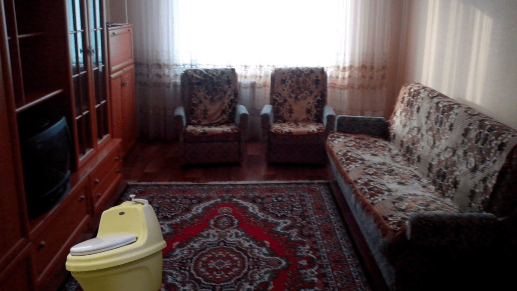 Теща пріїхала на місяць, поставила на кухні біотуалет и ходити в него, коли Їмо, бажаючих при цьом смачного...